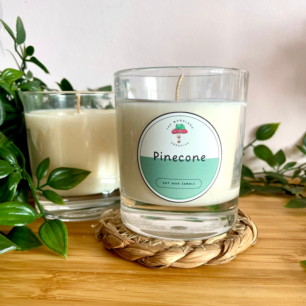 Pine cone handmade soy candle