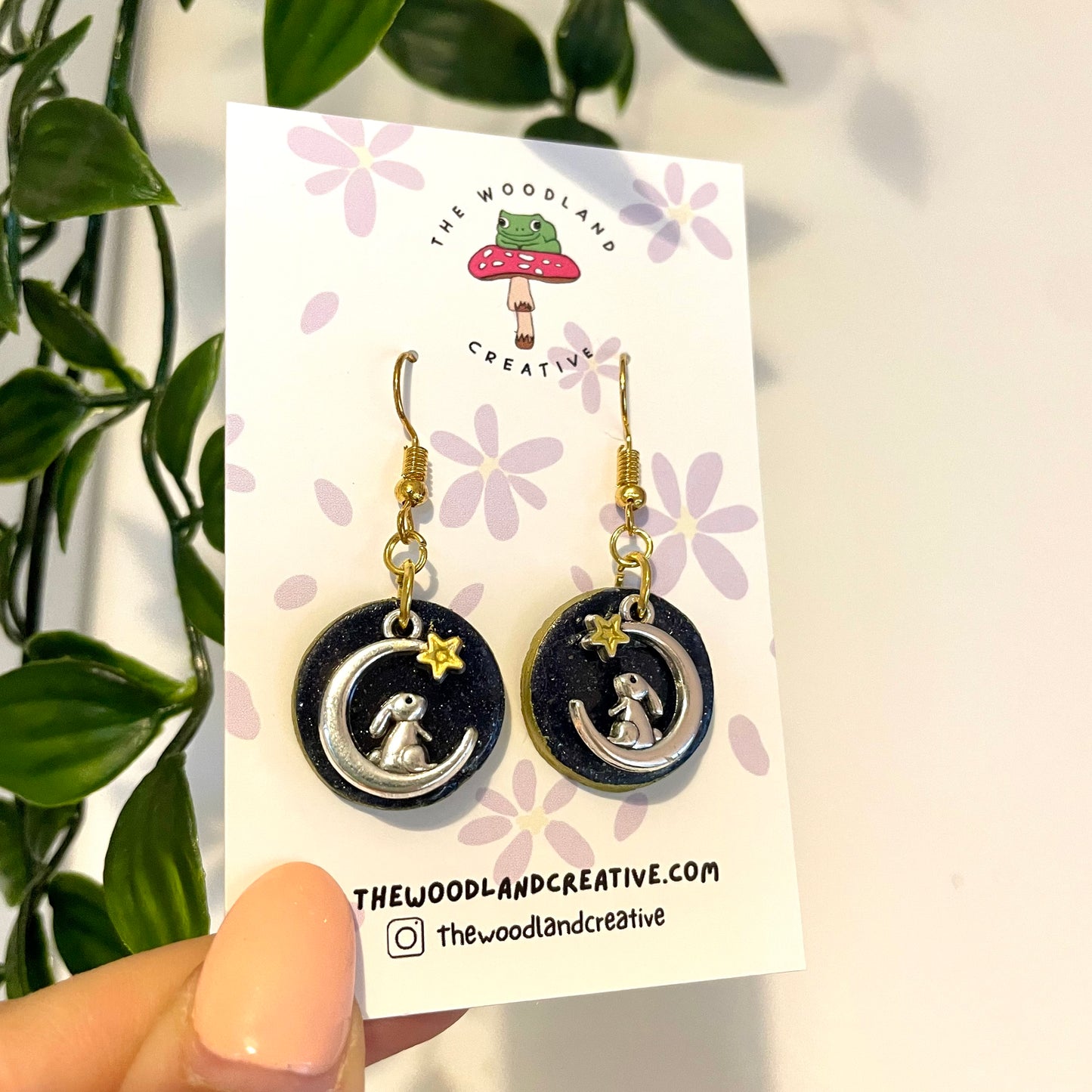 Bunny Moon dangle earrings