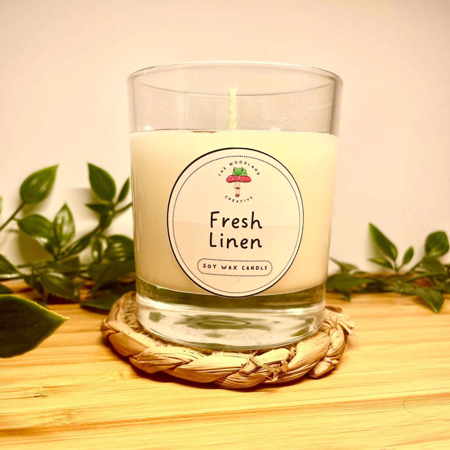 Fresh Linen handmade soy candle