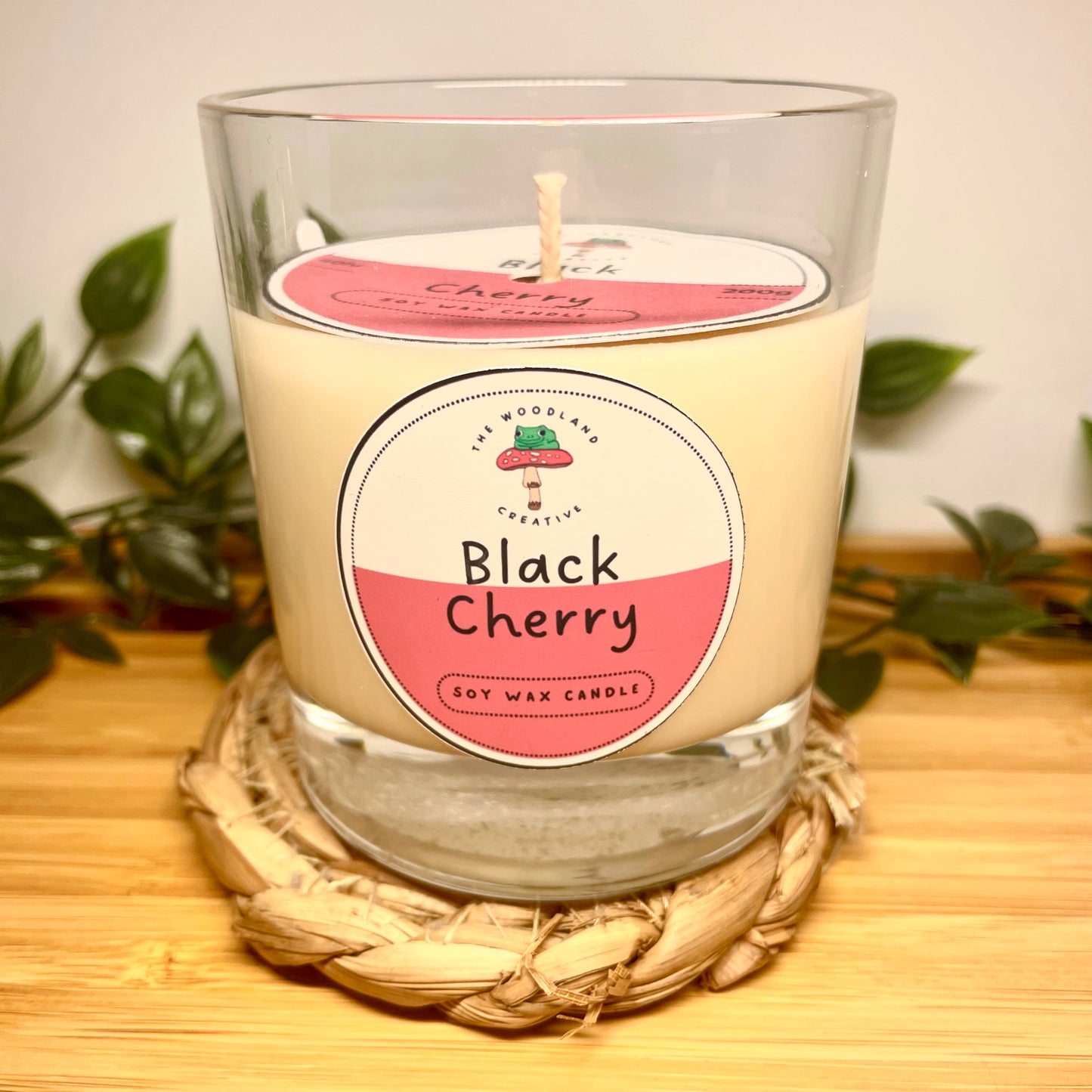 Black cherry handmade soy candle