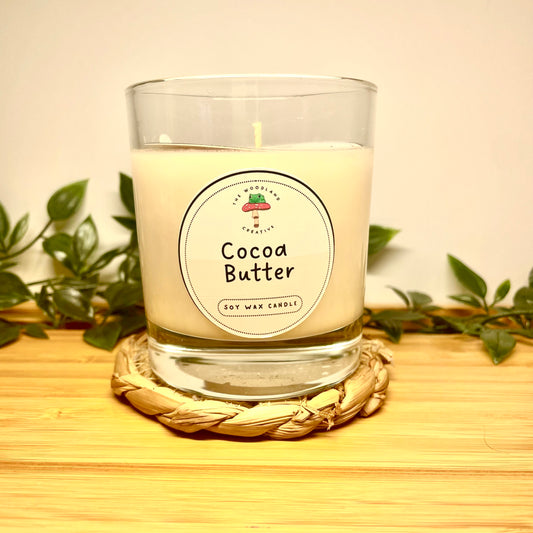Cocoa butter handmade soy candle