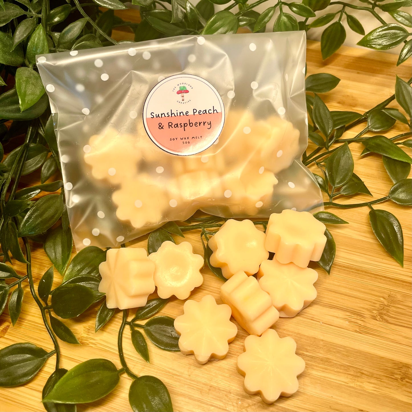 Sunshine Peach & Raspberry handmade soy wax melts