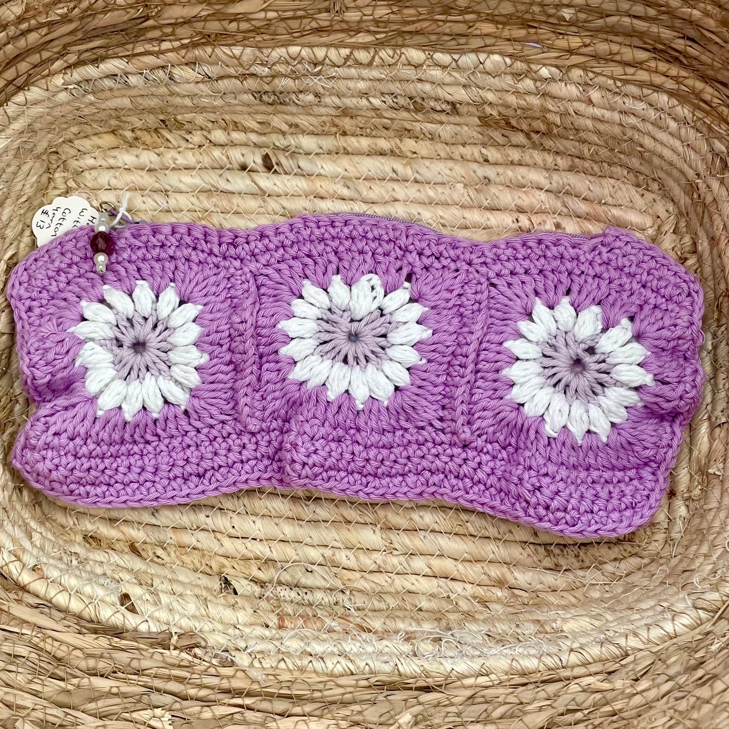 Handmade crochet pencil pouch