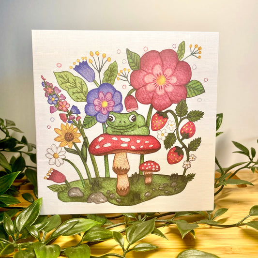 “Frogbert” art print greeting card