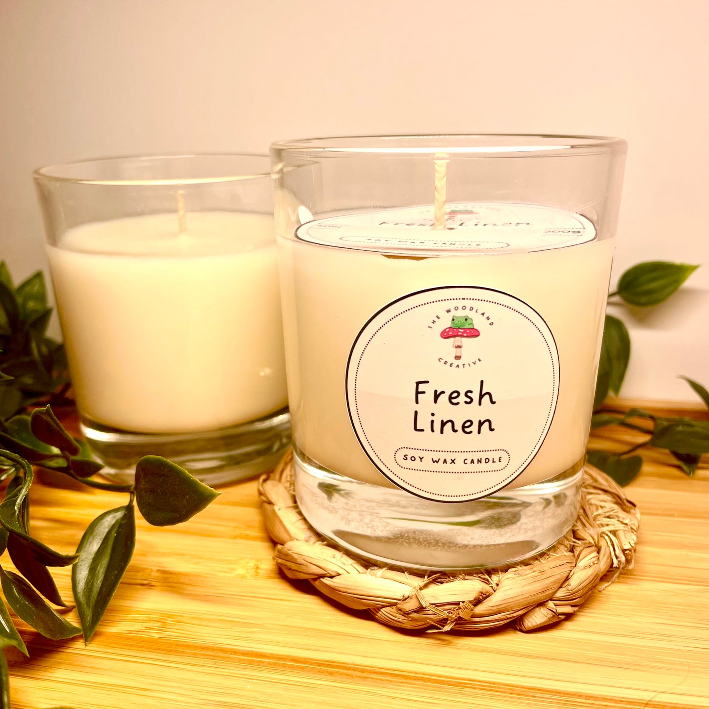 Fresh Linen handmade soy candle