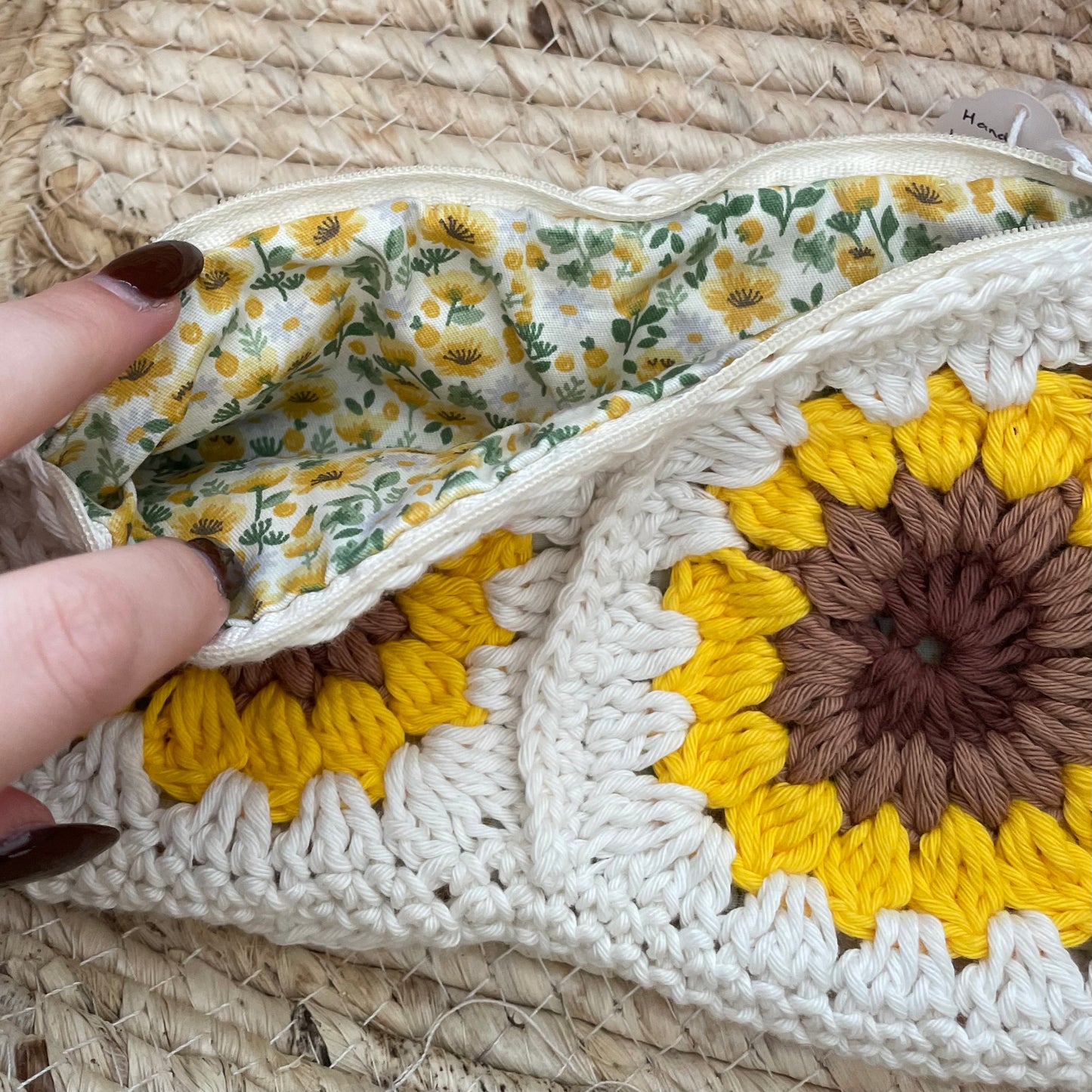 Handmade crochet pencil pouch