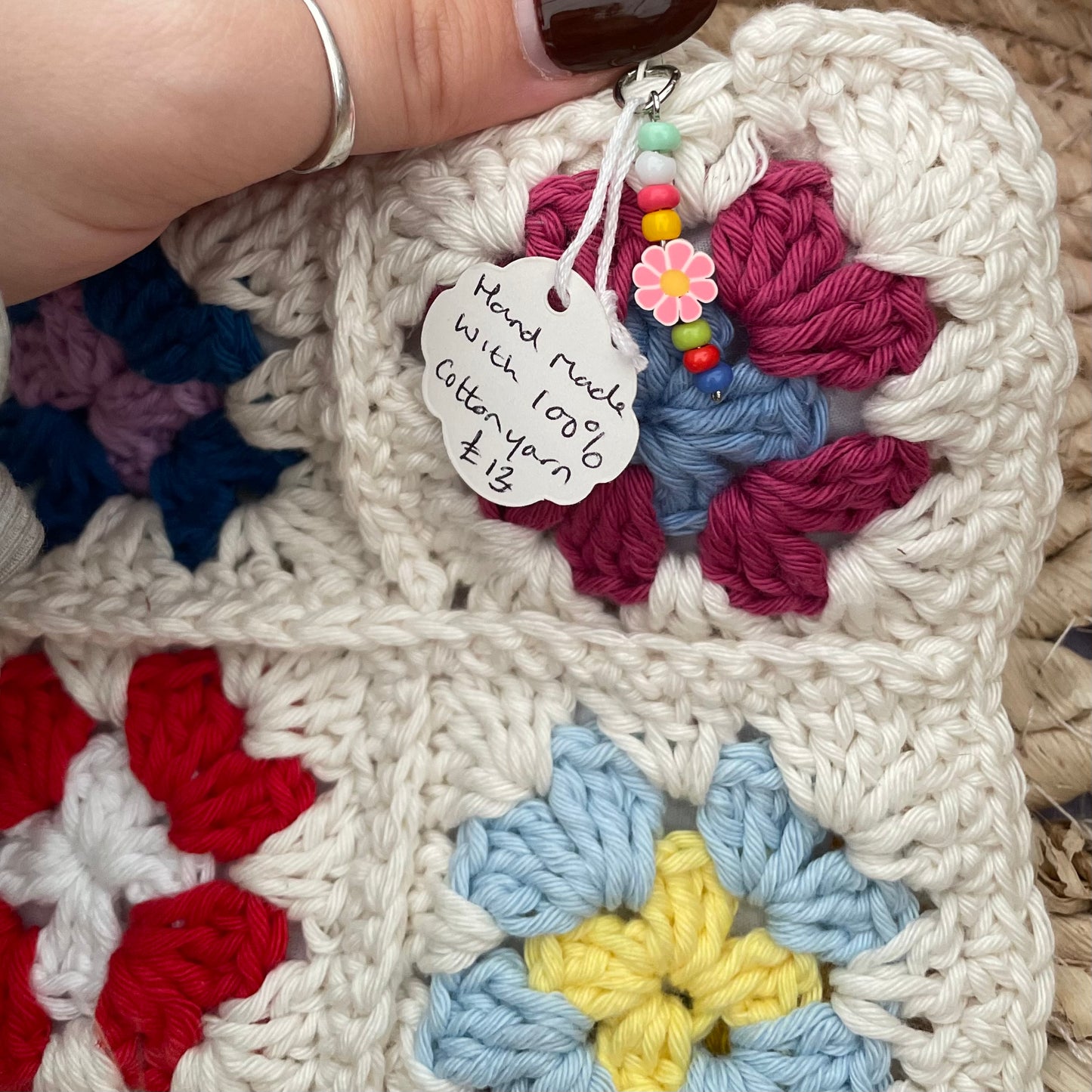 Handmade crochet pencil pouch