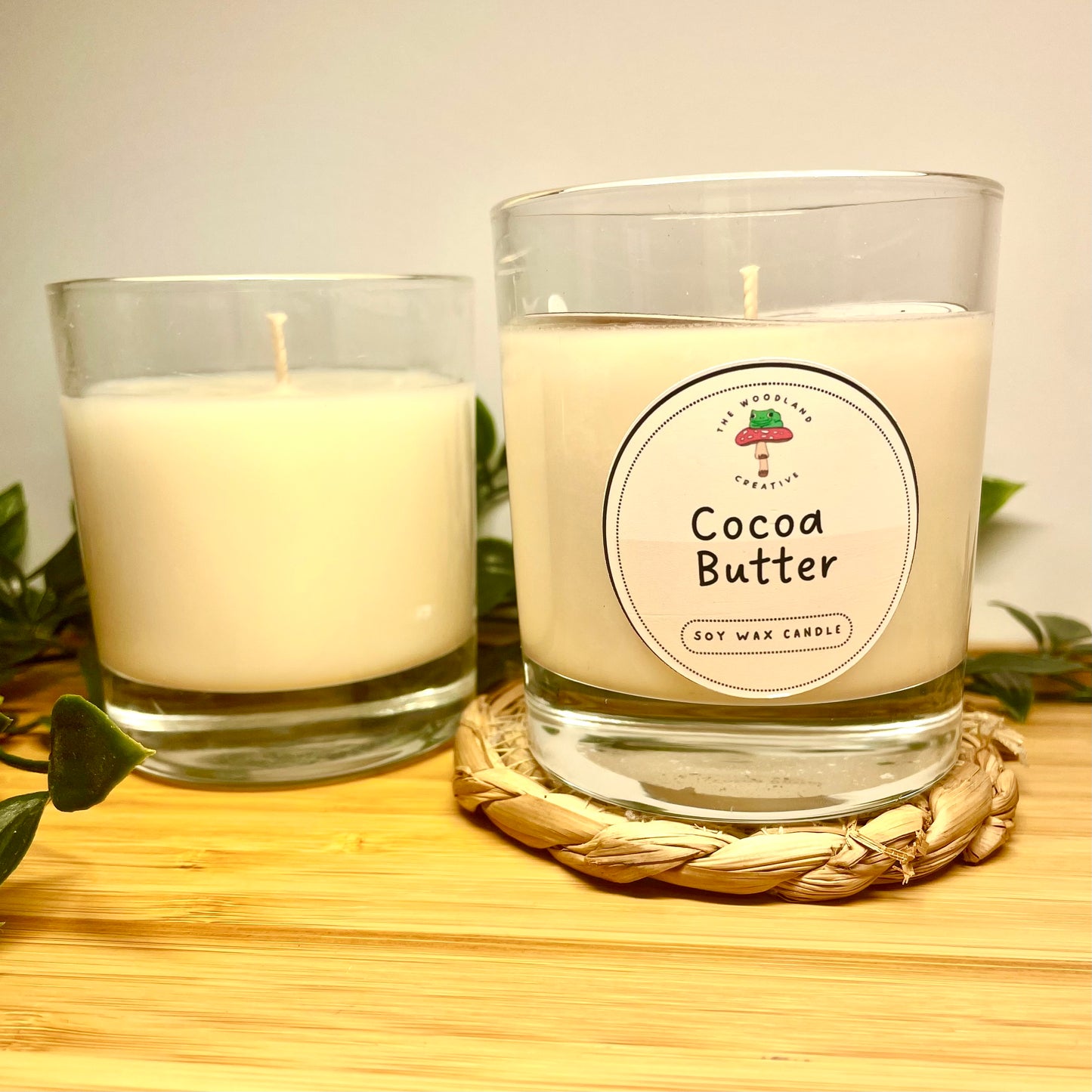 Cocoa butter handmade soy candle