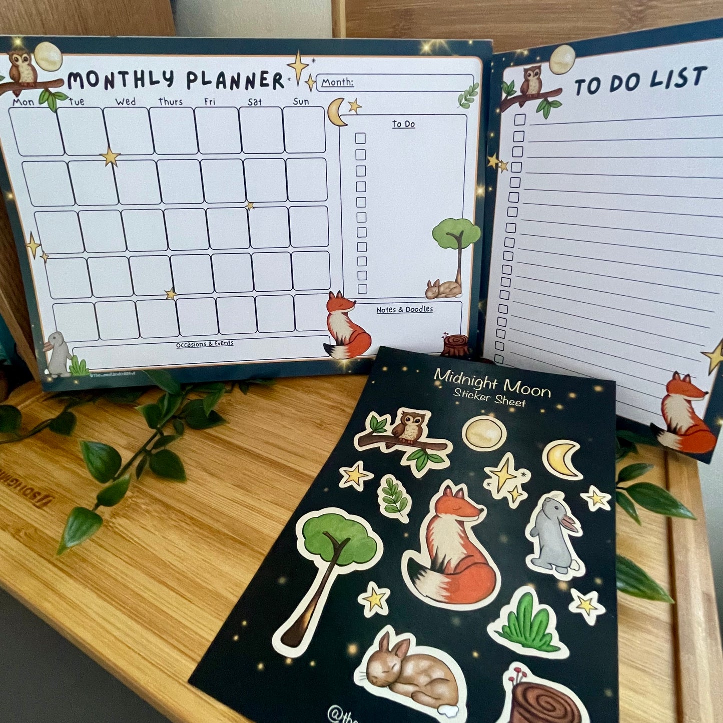 Midnight Moon MonthlyPlanner Pad