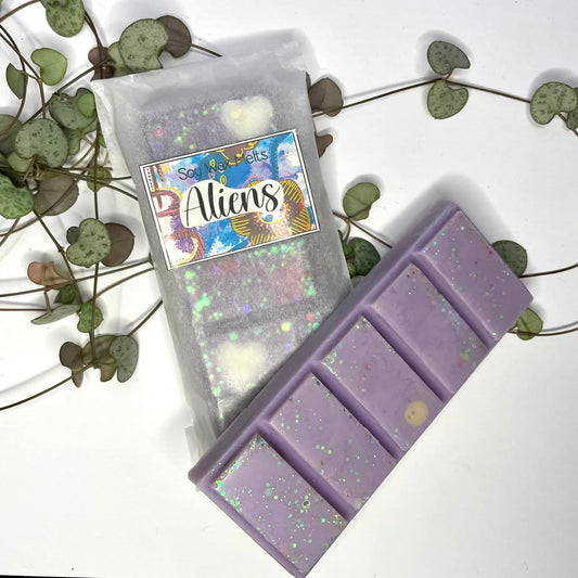 alien scented purple wax melt snap bar